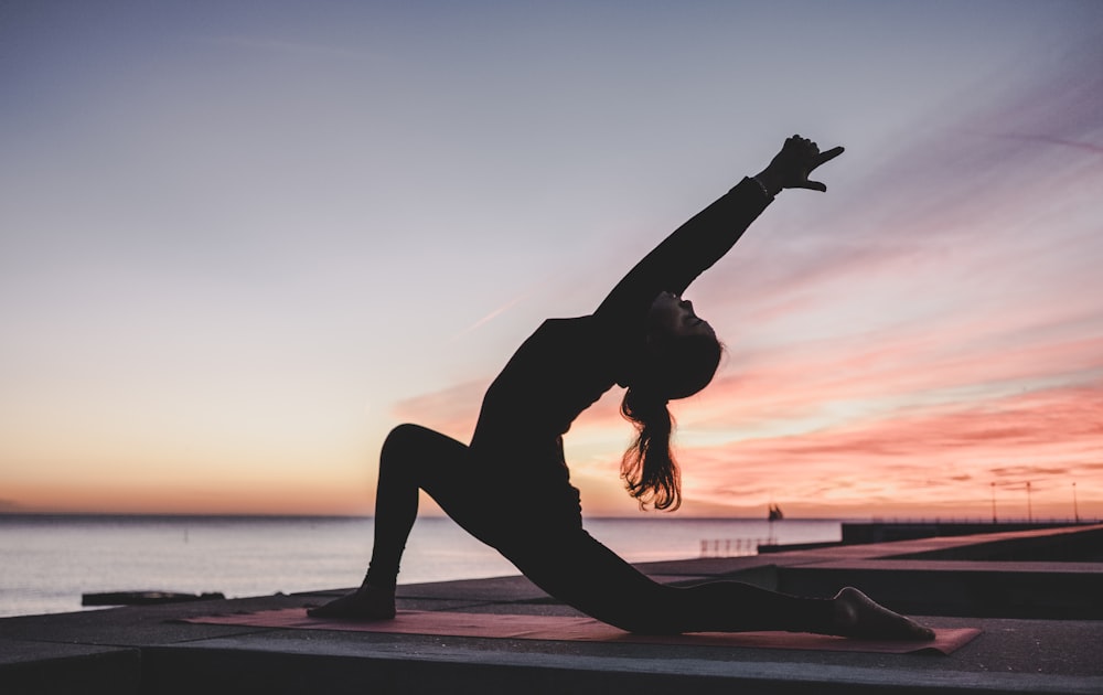 Outdoor mindful stretching session